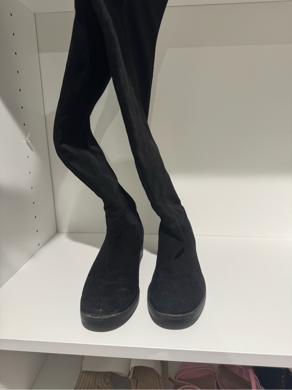 Blondo Waterproof Suede Black Knee High Boots